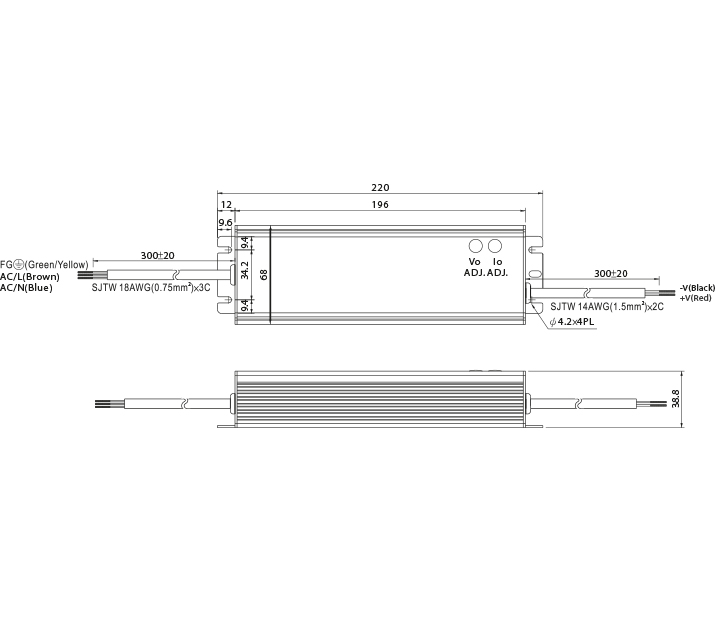 Product dimensions