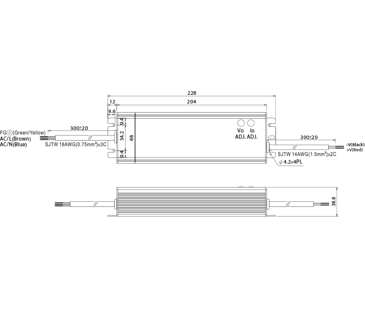 Product dimensions